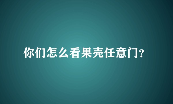 你们怎么看果壳任意门？