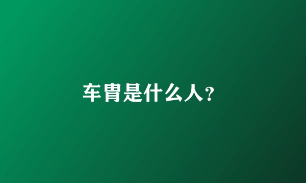 车胄是什么人？