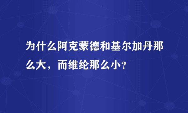 为什么阿克蒙德和基尔加丹那么大，而维纶那么小？