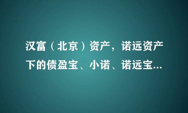 汉富（北京）资产，诺远资产下的债盈宝、小诺、诺远宝大坑，诈骗全国投资人上百亿，该如何收场？