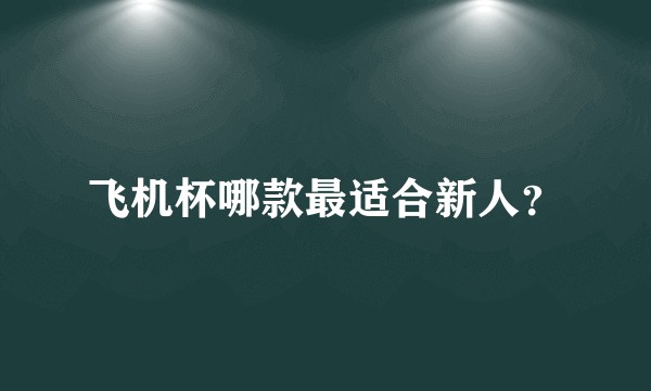 飞机杯哪款最适合新人？