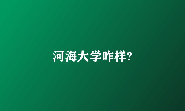 河海大学咋样?