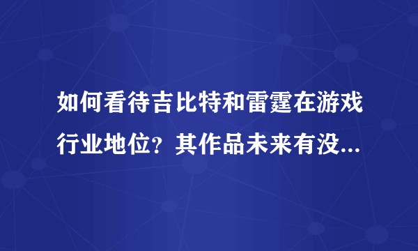 如何看待吉比特和雷霆在游戏行业地位？其作品未来有没有可能境外打开知名度并创收？