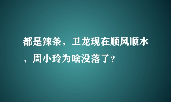 都是辣条，卫龙现在顺风顺水，周小玲为啥没落了？