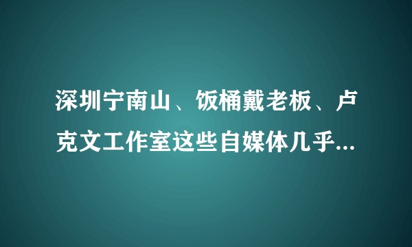 深圳宁南山、饭桶戴老板、卢克文工作室这些自媒体几乎不发广告，是如何变现的？