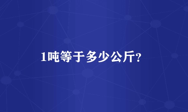 1吨等于多少公斤？