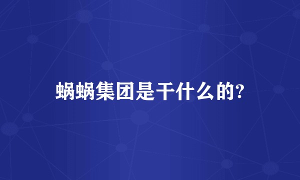 蜗蜗集团是干什么的?