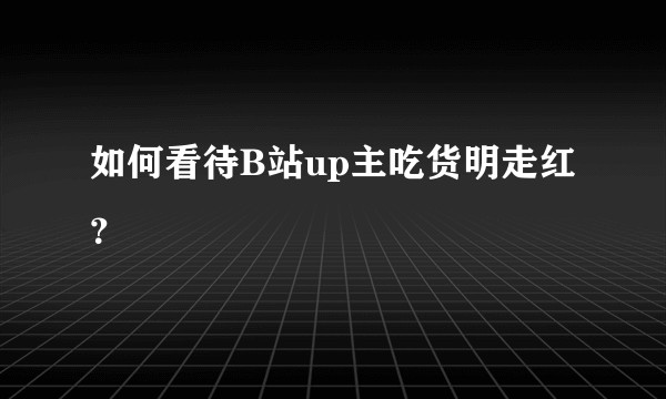 如何看待B站up主吃货明走红？