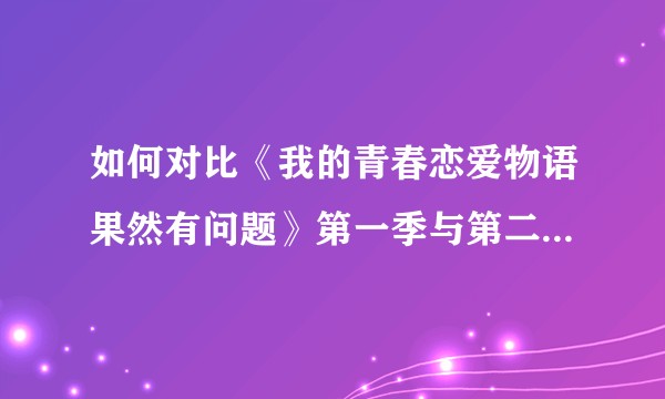 如何对比《我的青春恋爱物语果然有问题》第一季与第二、第三季的画风？