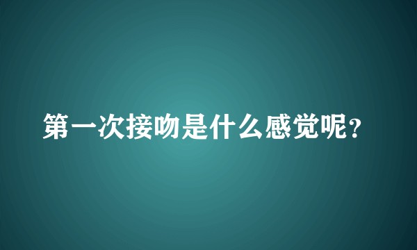 第一次接吻是什么感觉呢？