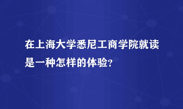 在上海大学悉尼工商学院就读是一种怎样的体验？