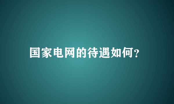 国家电网的待遇如何？