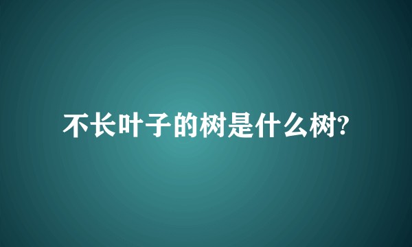 不长叶子的树是什么树?