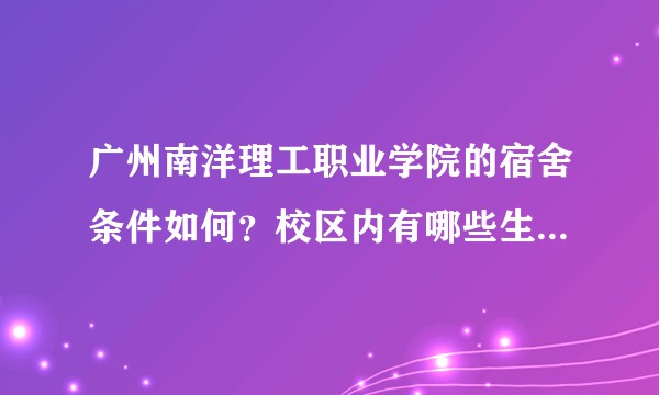 广州南洋理工职业学院的宿舍条件如何？校区内有哪些生活设施？