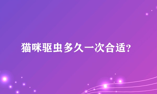 猫咪驱虫多久一次合适?