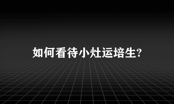 如何看待小灶运培生?