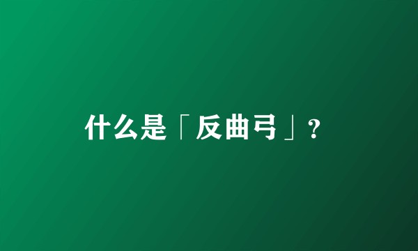 什么是「反曲弓」？