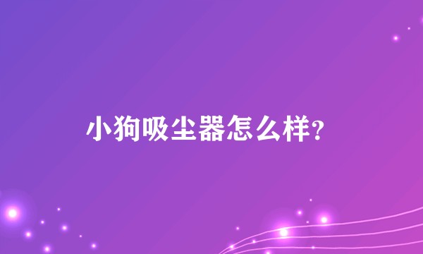 小狗吸尘器怎么样？