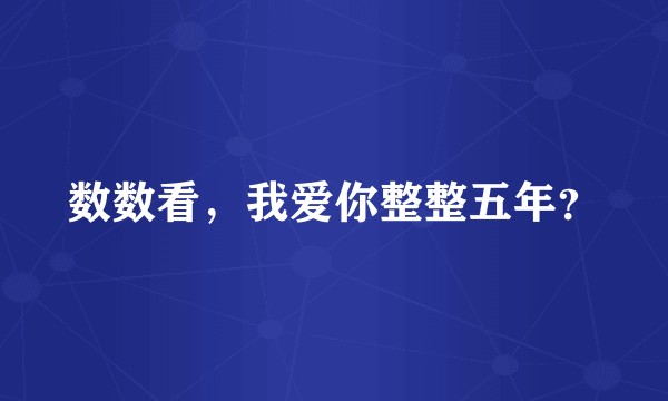 数数看，我爱你整整五年？