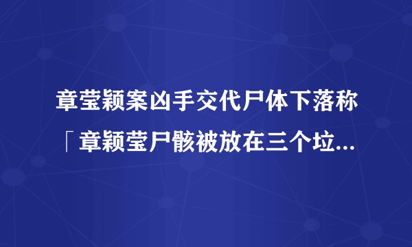 章莹颖案凶手交代尸体下落称「章颖莹尸骸被放在三个垃圾袋或位于一垃圾填埋场」，之后案件走向会如何？