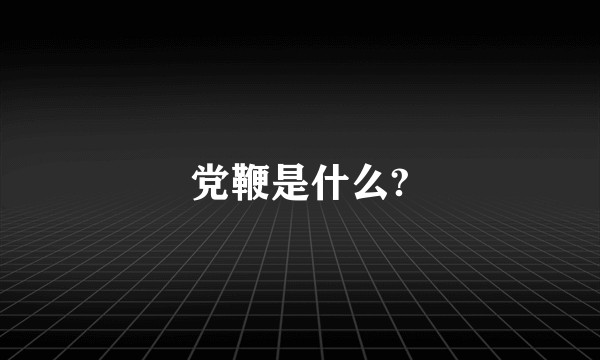 党鞭是什么?