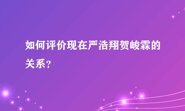 如何评价现在严浩翔贺峻霖的关系？
