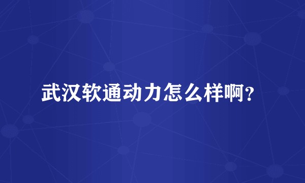 武汉软通动力怎么样啊？
