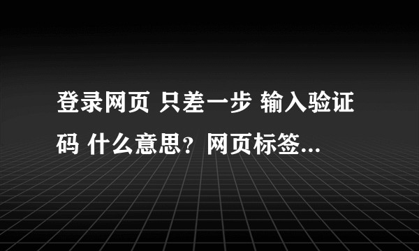 登录网页 只差一步 输入验证码 什么意思？网页标签变成安全检查 百度云加速。