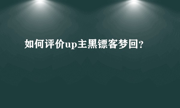 如何评价up主黑镖客梦回？