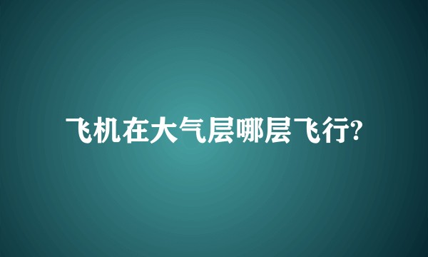 飞机在大气层哪层飞行?