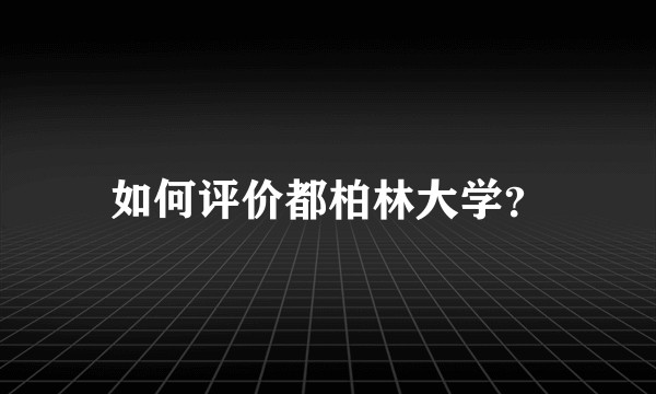 如何评价都柏林大学？