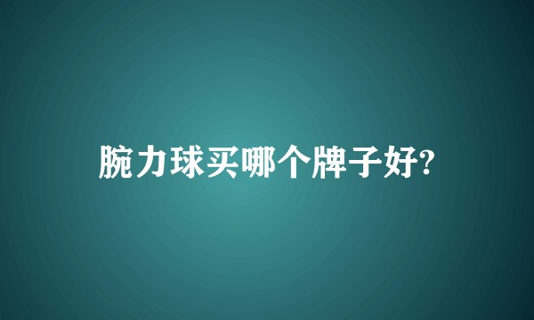 腕力球买哪个牌子好?