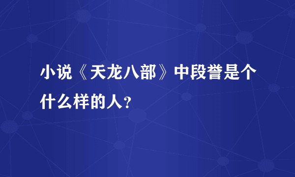 小说《天龙八部》中段誉是个什么样的人？