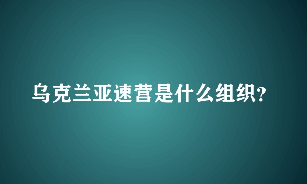 乌克兰亚速营是什么组织?