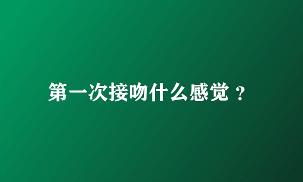 第一次接吻什么感觉 ？