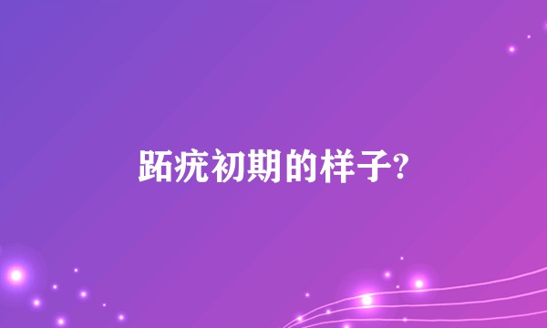 跖疣初期的样子?