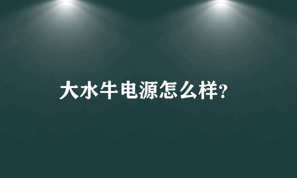 大水牛电源怎么样？