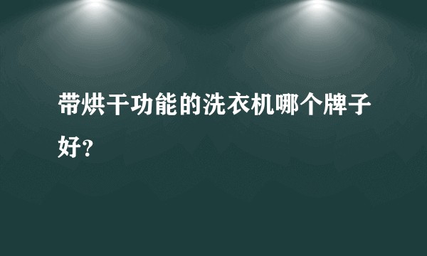 带烘干功能的洗衣机哪个牌子好？