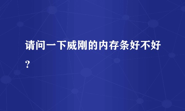 请问一下威刚的内存条好不好?