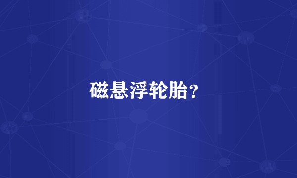 磁悬浮轮胎？