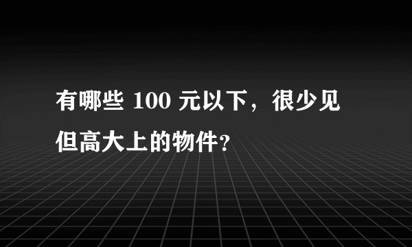 有哪些 100 元以下，很少见但高大上的物件？