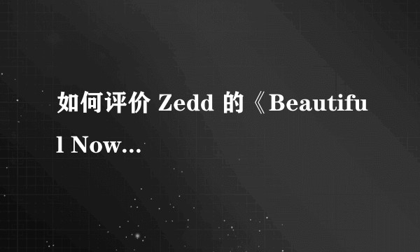 如何评价 Zedd 的《Beautiful Now》的 MV？