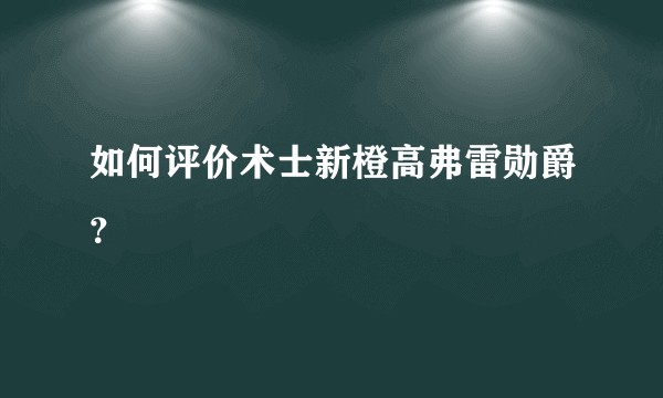 如何评价术士新橙高弗雷勋爵？
