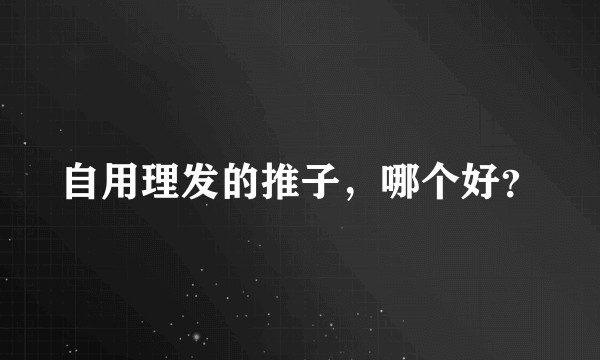 自用理发的推子，哪个好？