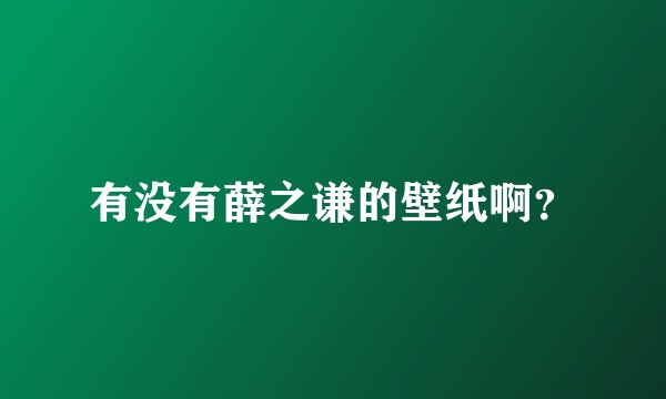 有没有薛之谦的壁纸啊？