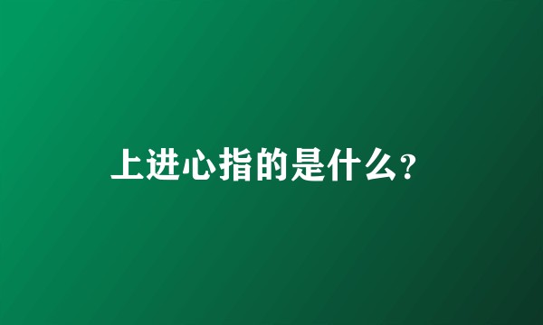 上进心指的是什么？