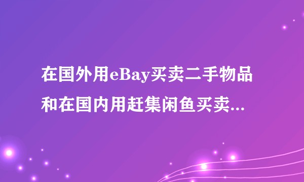 在国外用eBay买卖二手物品和在国内用赶集闲鱼买卖二手物品在体验上有什么区别？