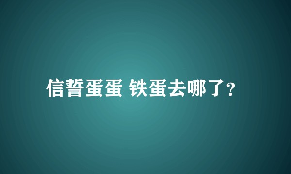 信誓蛋蛋 铁蛋去哪了？