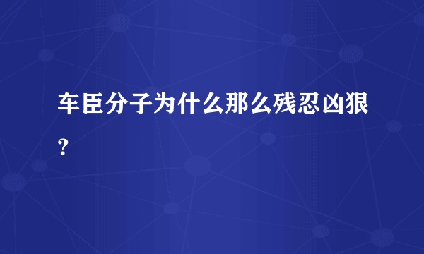 车臣分子为什么那么残忍凶狠？