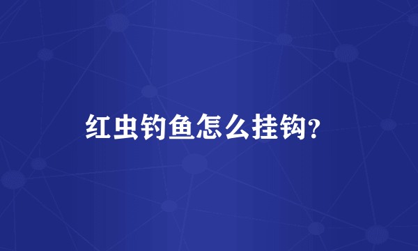 红虫钓鱼怎么挂钩？
